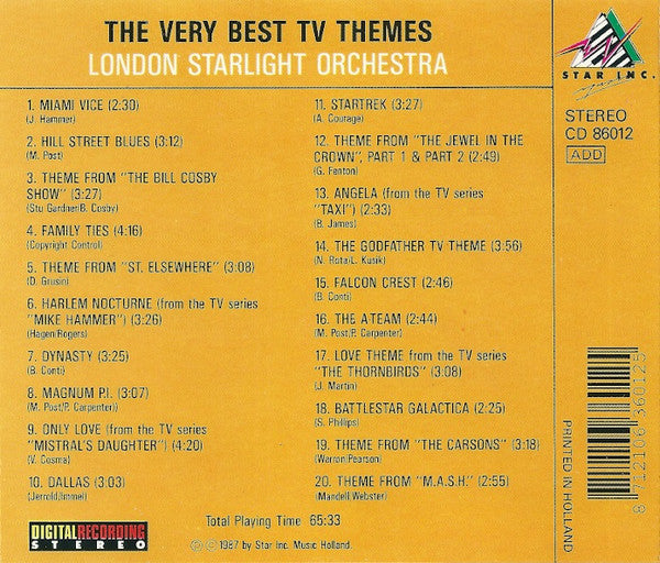 London Starlight Orchestra - The Very Best TV Themes (CD) 70474 Compact Disc Goede Staat