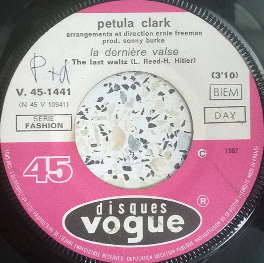 Petula Clark - La Dernière Valse 40904 Vinyl Singles Vinyl Goed / Hoes Generic