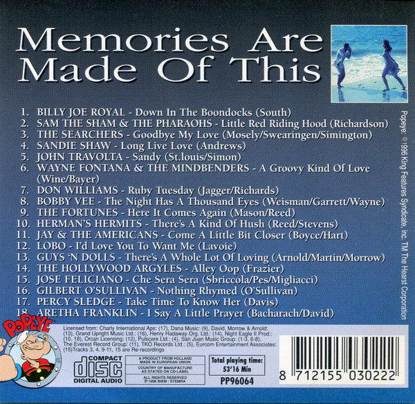 Various - Memories Are Made Of This (CD) 70780 Compact Disc Goede Staat