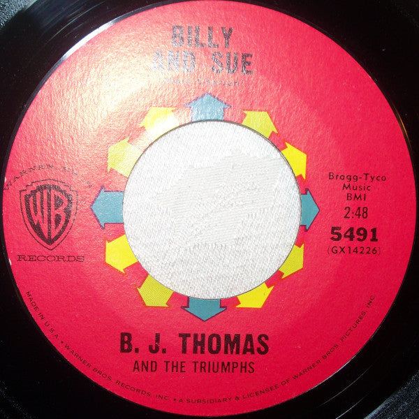 B.J. Thomas And The Triumphs - Billy And Sue 42258 Vinyl Singles Toevoegen Vinyl Goed / Hoes Generic