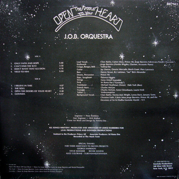 J.O.B. Orquestra - Open The Doors To Your Heart (LP) 41244 Vinyl LP JUKEBOXSINGLES.NL   