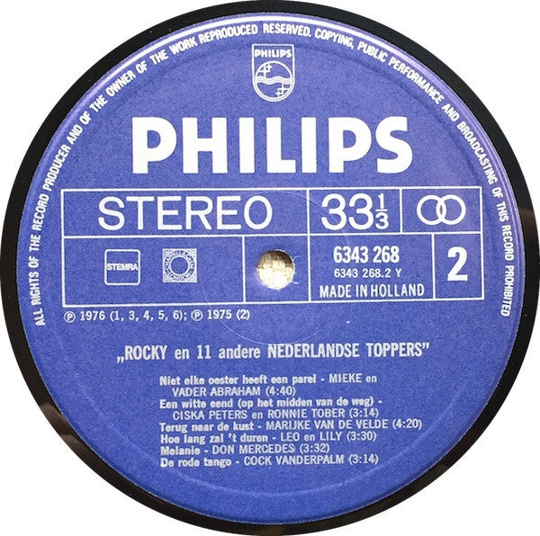 Various - Rocky En 11 Andere Nederlandse Toppers! (LP) 48642 Vinyl LP JUKEBOXSINGLES.NL   