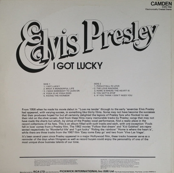 Elvis Presley – I Got Lucky (LP) 51222