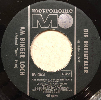 Rheintaler - Am Binger Loch 41025 Vinyl Singles Vinyl Goed / Hoes Generic