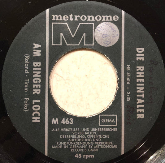 Rheintaler - Am Binger Loch 41025 Vinyl Singles Vinyl Goed / Hoes Generic