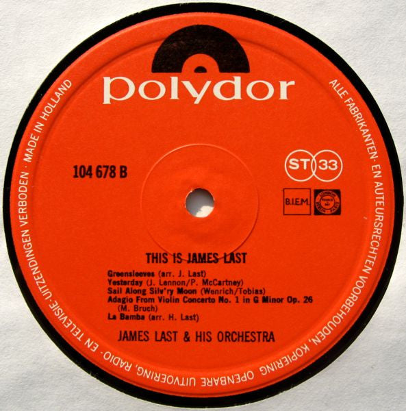 James Last - This Is James Last (LP) 40797 Vinyl LP JUKEBOXSINGLES.NL   