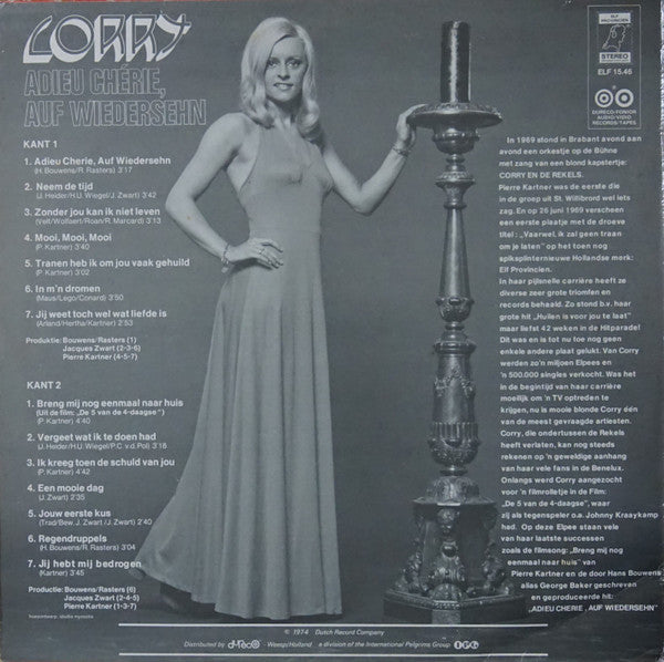 Corry - Adieu Chérie, Auf Wiedersehn (LP) 46596 Vinyl LP JUKEBOXSINGLES.NL   