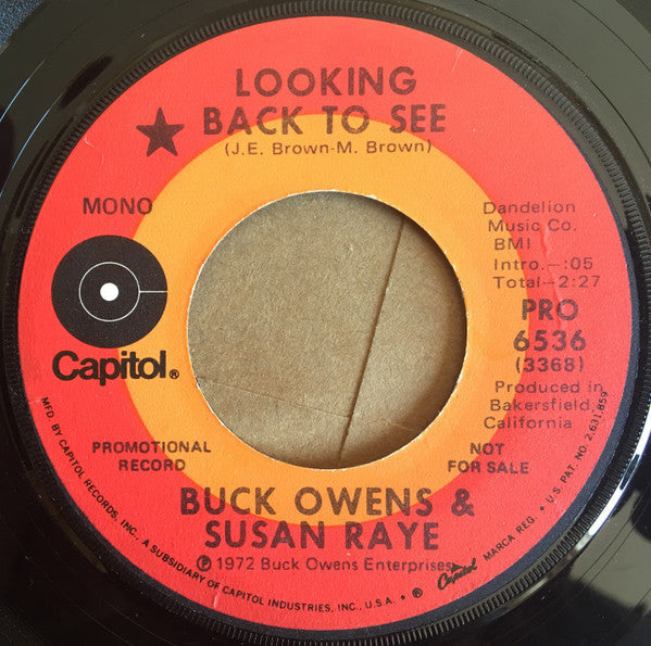 Buck Owens And Susan Raye - Looking Back To See 42610 Vinyl Singles Vinyl Goed / Hoes Generic