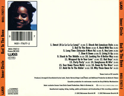 Inner Circle - Bad To The Bone (CD) 70752 Compact Disc Goede Staat