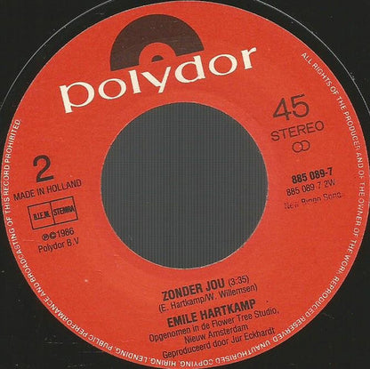 Emile Hartkamp - Een Keer Was Te Veel 13951 Vinyl Singles Vinyl Goed / Hoes Goed