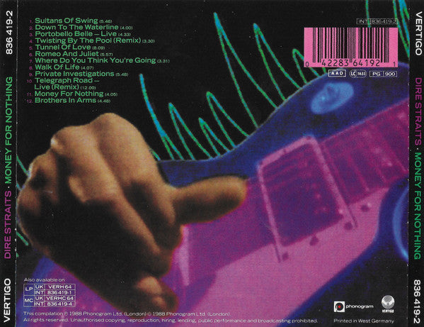 Dire Straits - Money For Nothing (CD) 70747 Compact Disc Goede Staat