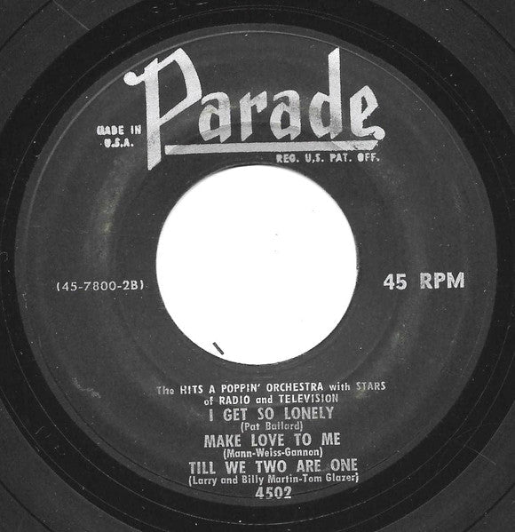 Hits A Poppin' Orchestra - The Hits A Poppin' Orchestra With Stars Of Radio And Television Vinyl Singles Vinyl Zeer Goed / Hoesje Goed "VINYLSINGLES.NL"