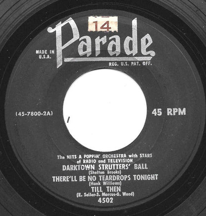 Hits A Poppin' Orchestra - The Hits A Poppin' Orchestra With Stars Of Radio And Television Vinyl Singles Vinyl Zeer Goed / Hoesje Goed "VINYLSINGLES.NL"
