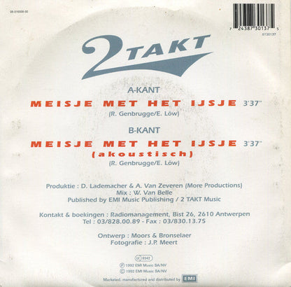 2 Takt - Meisje Met Het IJsje 43210 Vinyl Singles Vinyl Goed / Hoes Goed