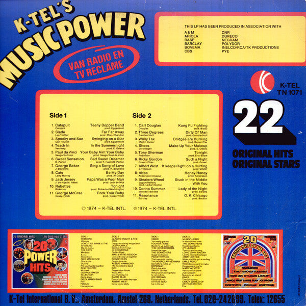 Various - K-Tel's Music Power (LP) 49253 Vinyl LP JUKEBOXSINGLES.NL   