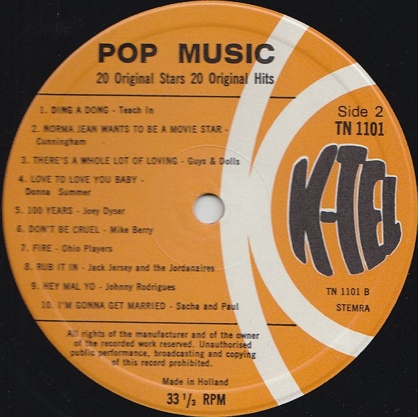 Various - K-Tel's Pop Music (LP) 48790 Vinyl LP JUKEBOXSINGLES.NL   