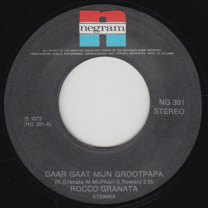 Rocco Granata - Daar Gaat Mijn Grootpapa 43071 Vinyl Singles Vinyl Goed / Hoes Sticker