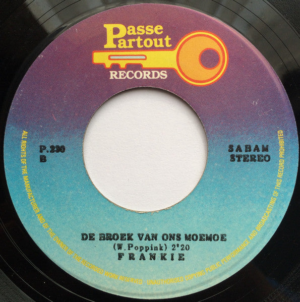 Frankie - In 't Bed 33331 Vinyl Singles Vinyl Zeer Goed / Hoesje Goed "VINYLSINGLES.NL"