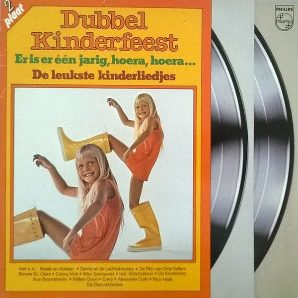 Various - Dubbel Kinderfeest (LP) 51842 Vinyl LP Dubbel Vinyl Goed / Hoes Goed
