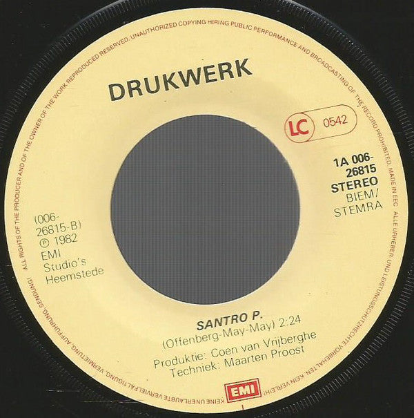 Drukwerk - Pappa 43331 Vinyl Singles Vinyl Goed / Hoesje Slecht "VINYLSINGLES.NL"