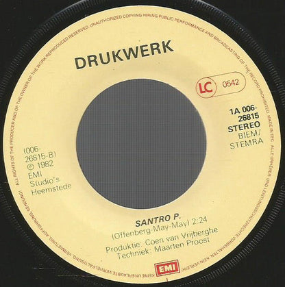 Drukwerk - Pappa 43331 Vinyl Singles Vinyl Goed / Hoesje Slecht "VINYLSINGLES.NL"