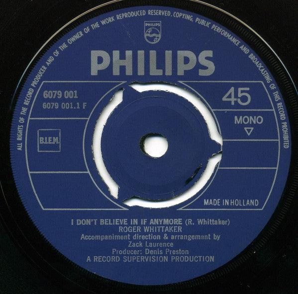Roger Whittaker - I Don't Believe In If Anymore 25773