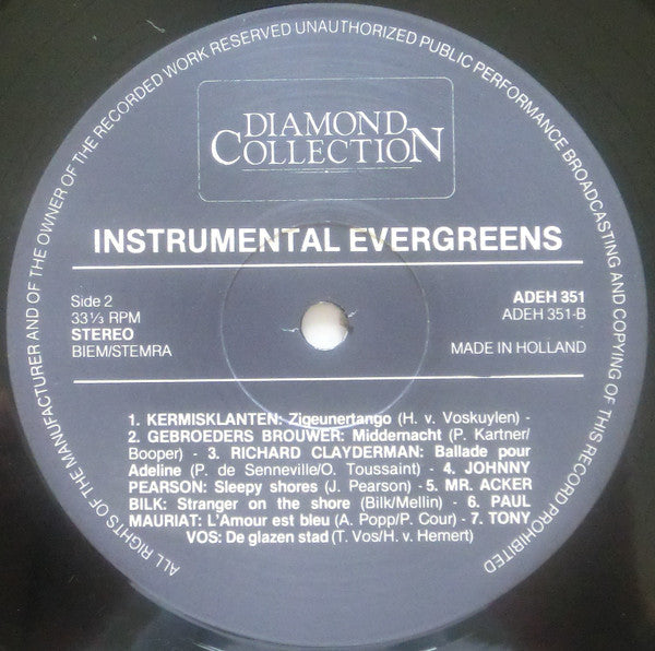 Various - Instrumental Evergreens (28 Instrumental To Remember) (LP) 42533 Vinyl LP JUKEBOXSINGLES.NL   