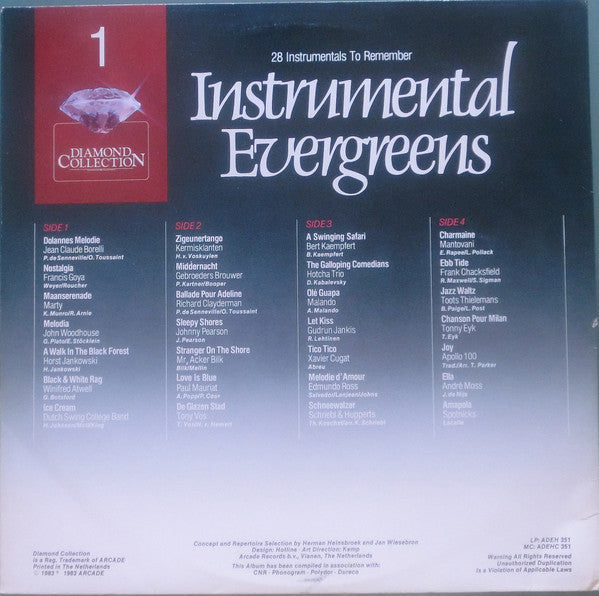 Various - Instrumental Evergreens (28 Instrumental To Remember) (LP) 42533 Vinyl LP JUKEBOXSINGLES.NL   