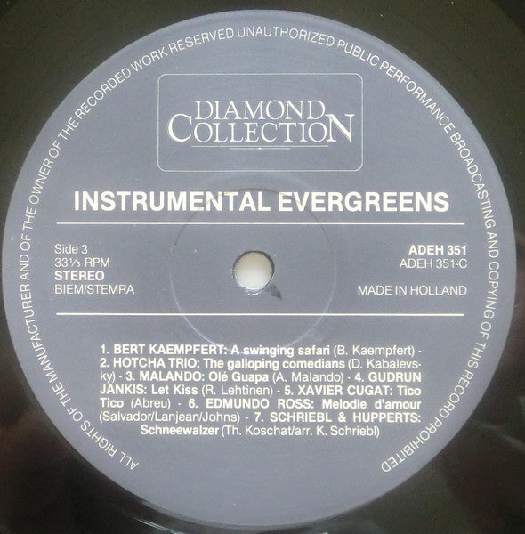 Various - Instrumental Evergreens (28 Instrumental To Remember) (LP) 42533 Vinyl LP JUKEBOXSINGLES.NL   