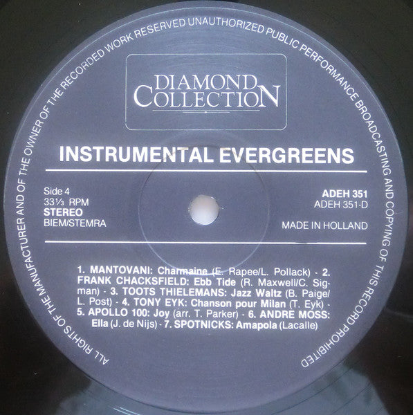 Various - Instrumental Evergreens (28 Instrumental To Remember) (LP) 42533 Vinyl LP JUKEBOXSINGLES.NL   