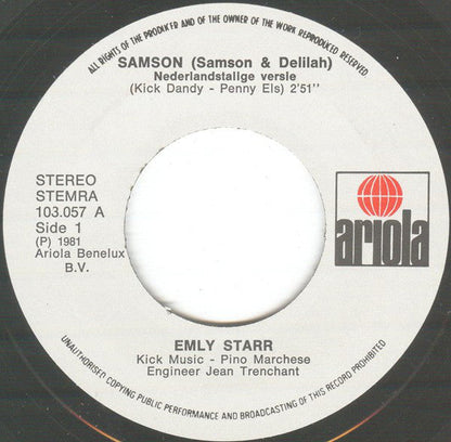 Emly Starr - Samson 30680 Vinyl Singles Vinyl Zeer Goed / Hoesje Goed "VINYLSINGLES.NL"