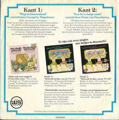 Georgette Hagedoorn / Frans van Dusschoten - Witje In Kleurenland 40741 Vinyl Singles Vinyl Goed / Hoes Goed