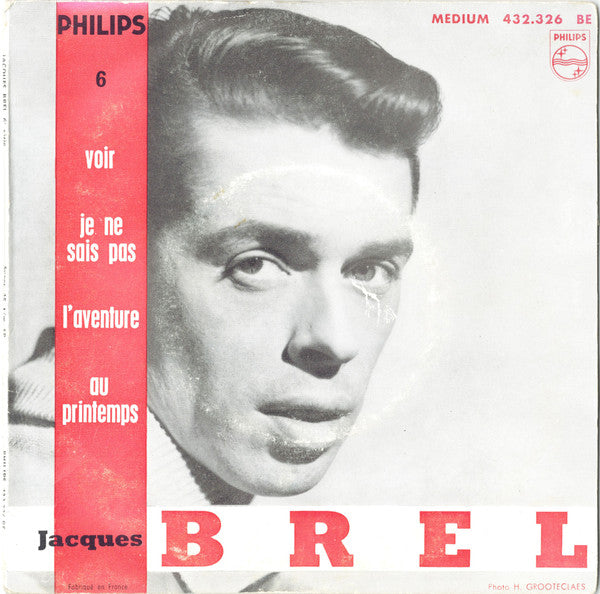Jacques Brel - 6 40588 Vinyl Singles EP Vinyl Goed / Hoes Goed