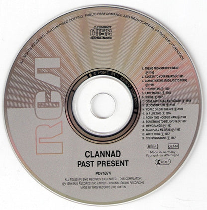Clannad - Pastpresent (CD) 70591 Compact Disc Goede Staat