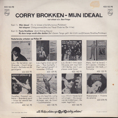 Corry Brokken - Mijn Ideaal 40092 Vinyl Singles EP Vinyl Zeer Goed / Hoesje Goed "VINYLSINGLES.NL"