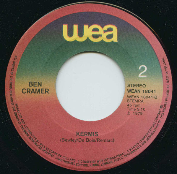 Ben Cramer - Oh Luister Toch 17434 Vinyl Singles Vinyl Zeer Goed / Hoesje Goed "VINYLSINGLES.NL"
