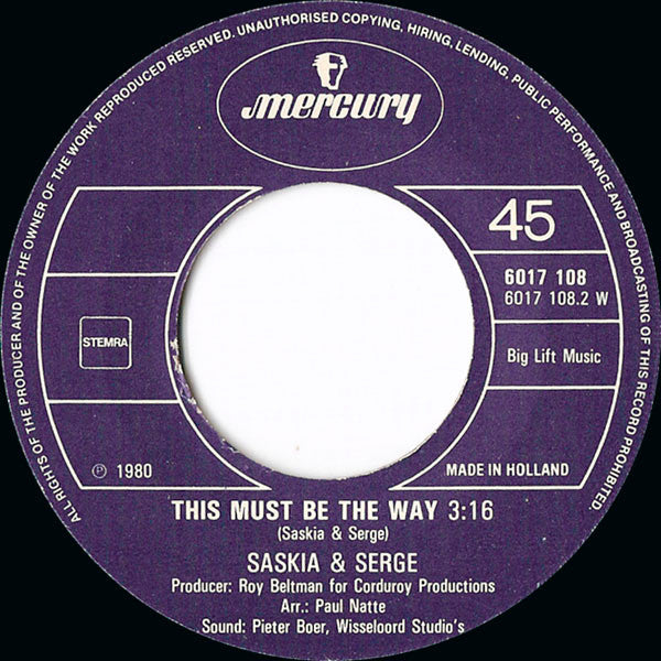 Saskia & Serge - Mama He's A Soldier Now 42080 Vinyl Singles Vinyl Goed / Hoes Generic