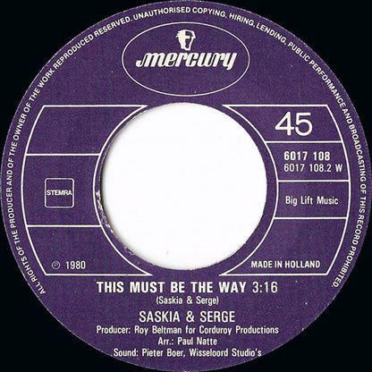 Saskia & Serge - Mama He's A Soldier Now 42080 Vinyl Singles Vinyl Goed / Hoes Generic