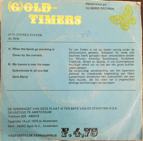 Ed Van Eeden - (G)oldtimers 27567 Vinyl Singles EP Vinyl Zeer Goed / Hoesje Goed "VINYLSINGLES.NL"