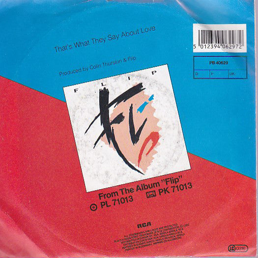 Flip - That's What They Say About Love Vinyl Singles Vinyl Zeer Goed / Hoesje Goed "VINYLSINGLES.NL"