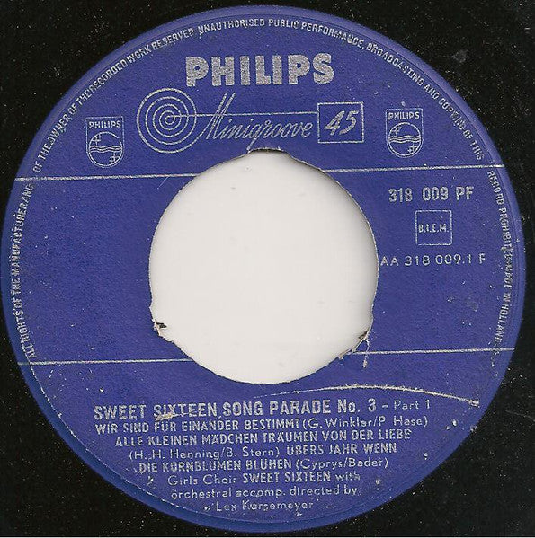 Sweet Sixteen – Sweet Sixteen Song Parade Nr. 3 38224
