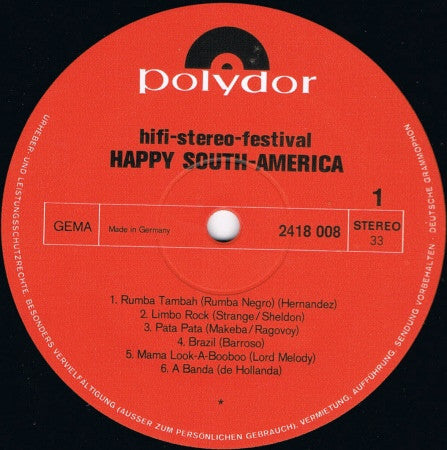 Various - Hifi-Stereo-Festival - Happy South-America (LP) 46231b Vinyl LP Vinyl Goed / Hoes Redelijk