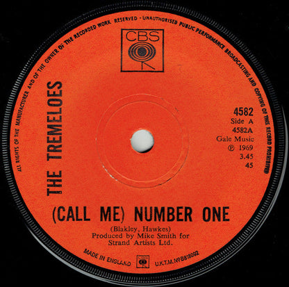 Tremeloes - (Call Me) Number One 42618 Vinyl Singles Vinyl Goed / Hoes Generic