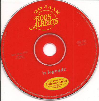 Koos Alberts - 20 Jaar Koos Alberts 'n Legende (CD) 70370 Compact Disc Goede Staat
