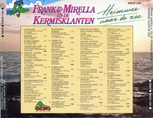 Frank & Mirella En De De Kermisklanten - Heimwee Naar De Zee. (CD) 70383 Compact Disc Goede Staat