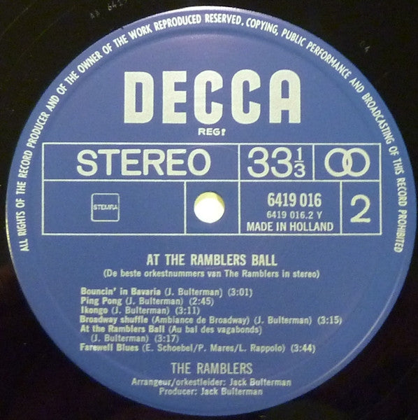 Ramblers - At The Ramblers' Ball  (LP) 43478 Vinyl LP JUKEBOXSINGLES.NL   