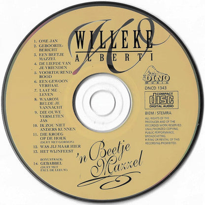 Willeke Alberti - 'N Beetje Mazzel (CD) 70579 Compact Disc Goede Staat