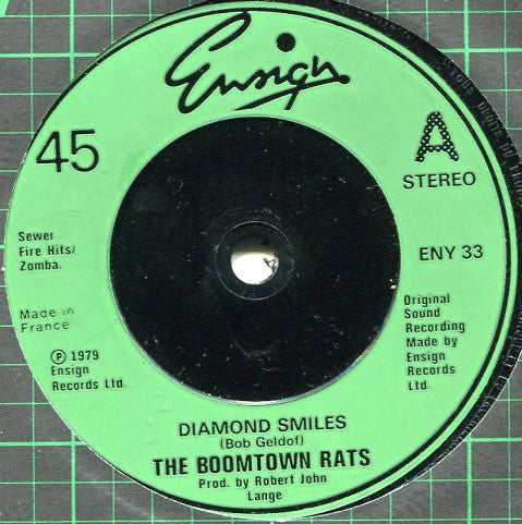 Boomtown Rats - Diamond Smiles 42101 Vinyl Singles Vinyl Goed / Hoes Generic