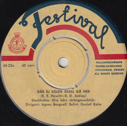 Frälsningsarméns - Skivan Med Sång Och Musik Från Frälsningsarmén Festival 33320