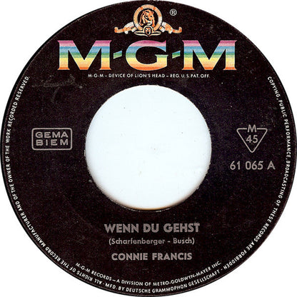 Connie Francis - Wenn Du Gehst 42336 Vinyl Singles Vinyl Goed / Hoes Generic